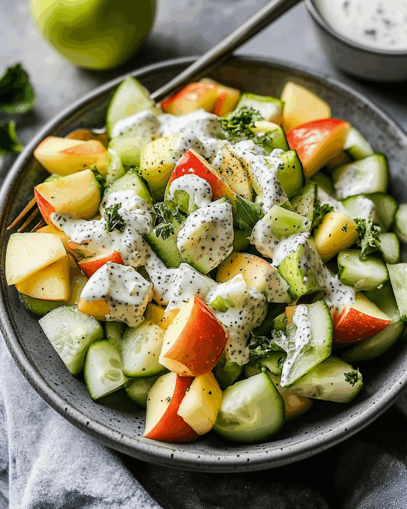 Apple Cucumber Salad with Creamy Yogurt Dressing