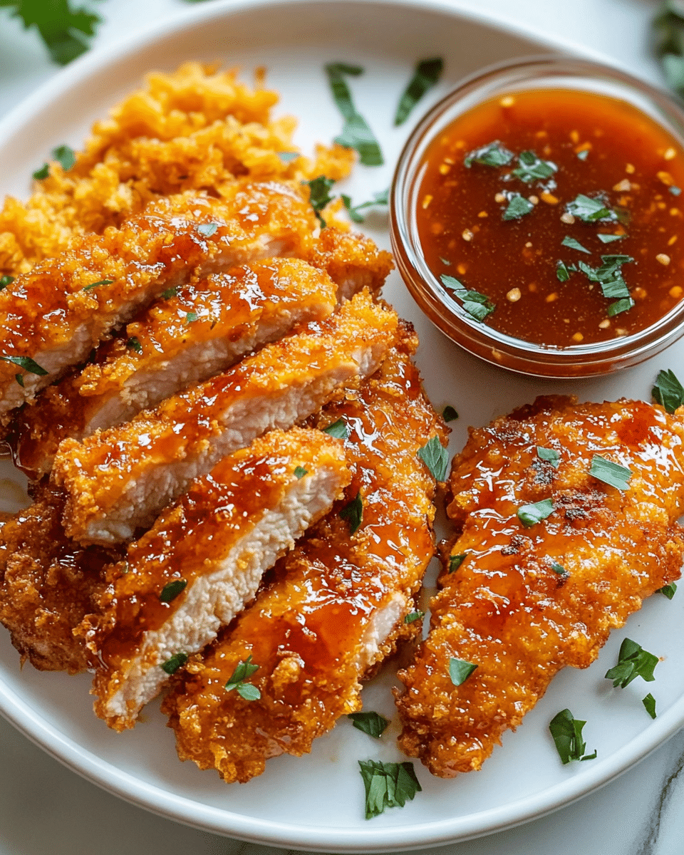 Baked Crunchy Hot Honey Chicken