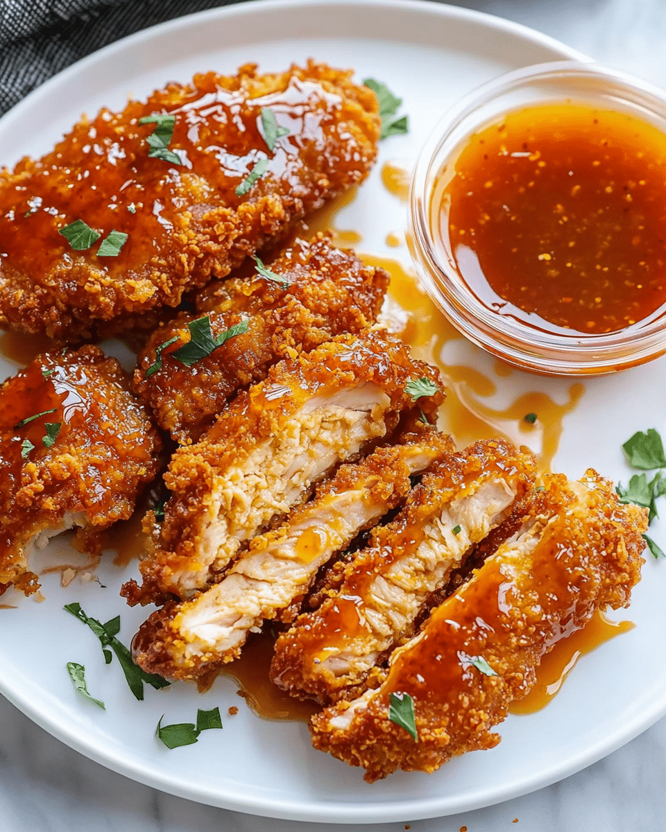 Baked Crunchy Hot Honey Chicken