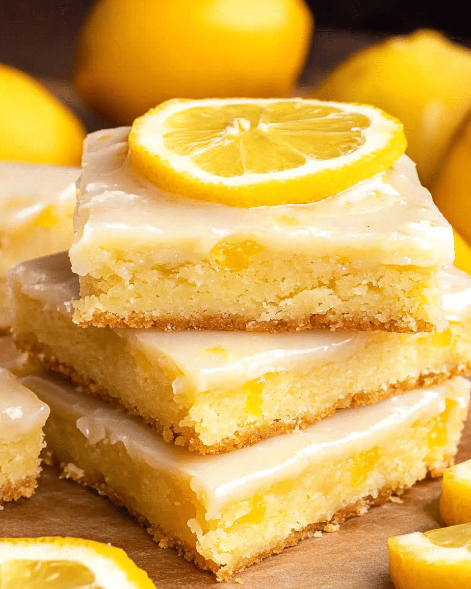 Best Lemon Brownies With Lemony Glaze