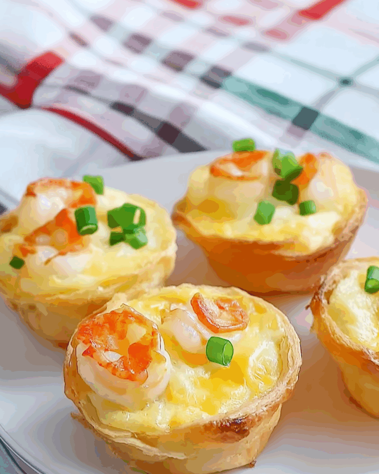 Cheddar Crab and Shrimp Mini Quiches