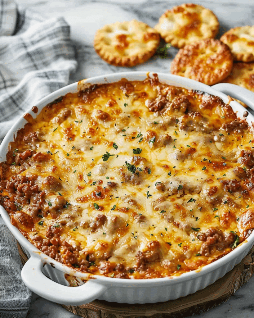 Cheesy Ground Beef Dip