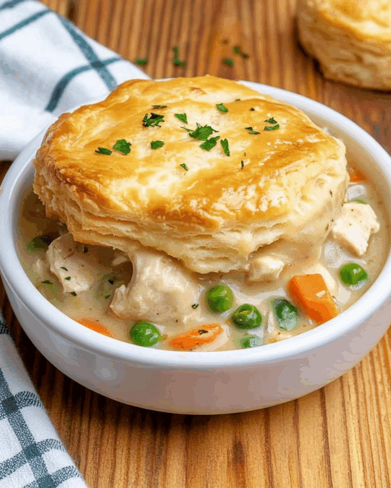 Chicken Pot Pie with Biscuits