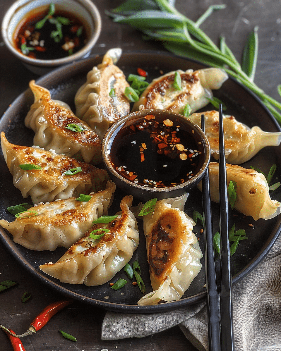 Chicken Potstickers (Pan Fried Dumplings)