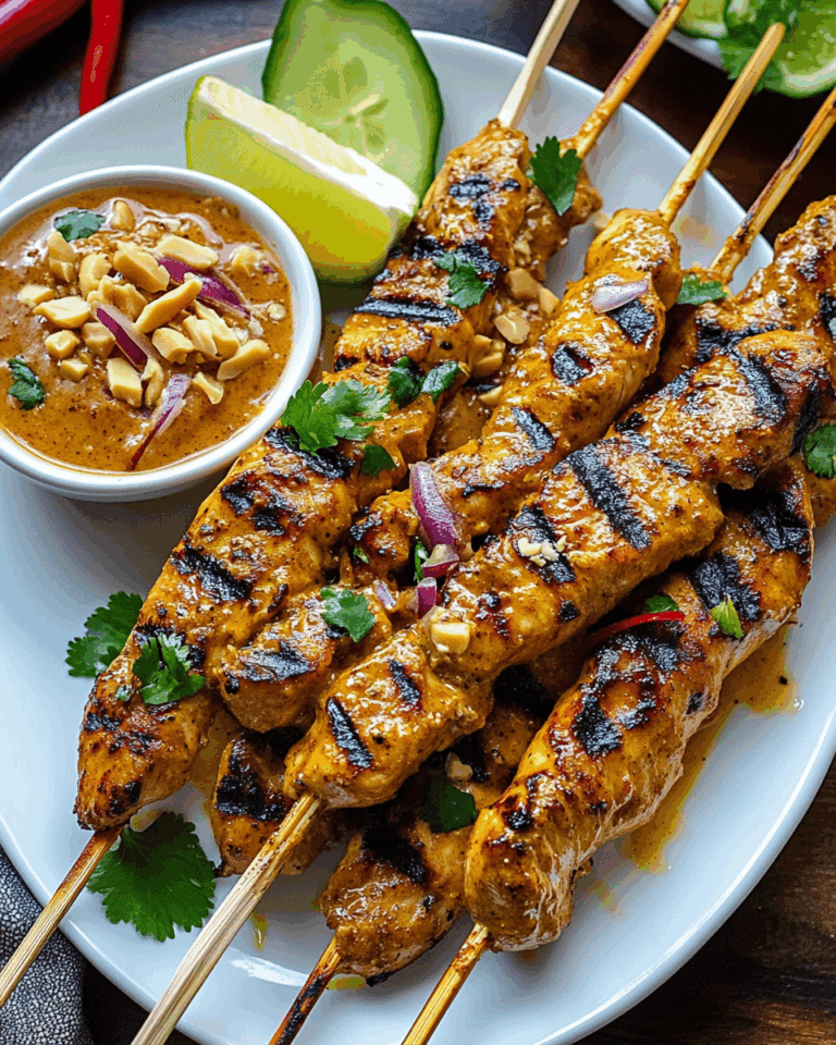 Chicken Satay with Spicy Peanut Dipping Sauce