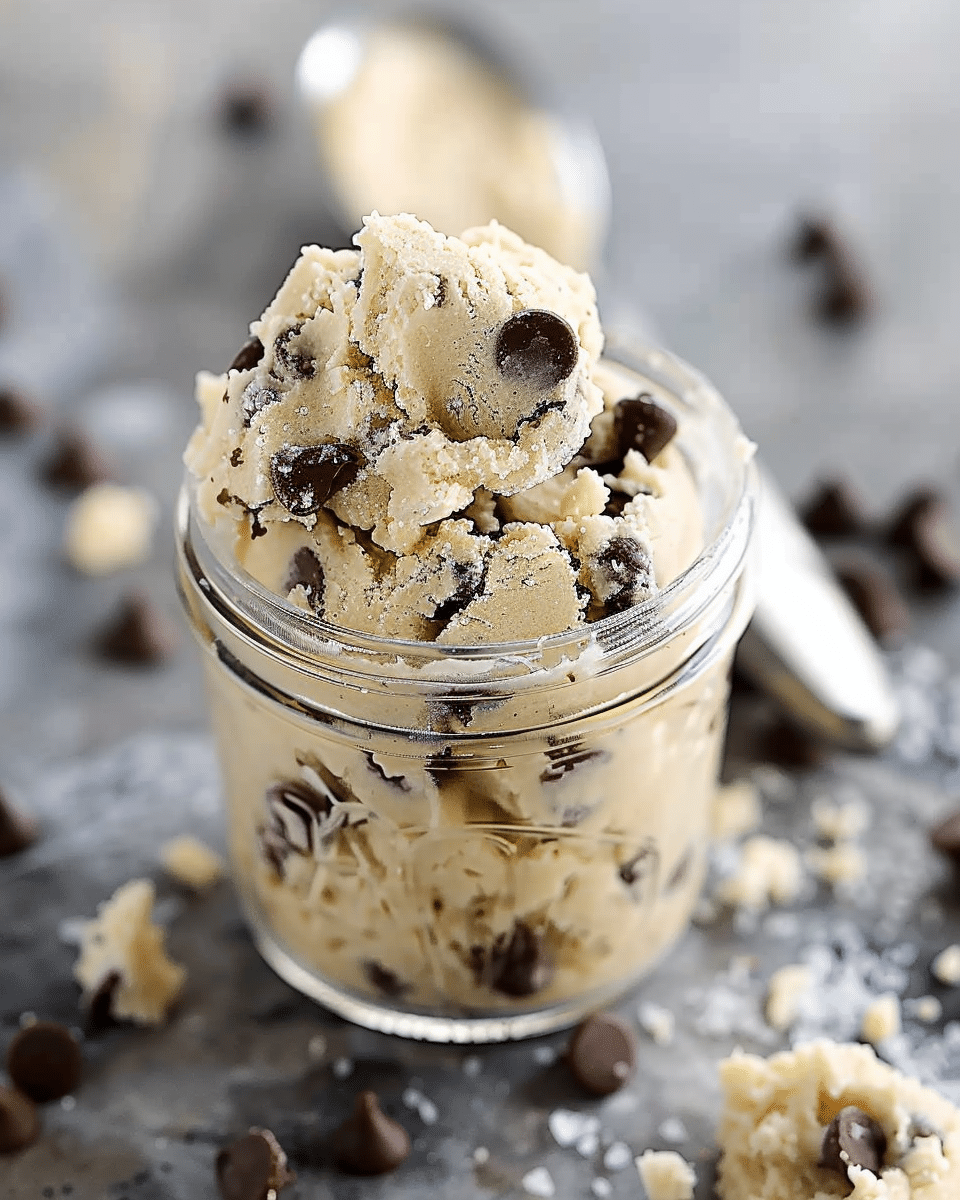 Chocolate Chip Edible Cookie Dough for One