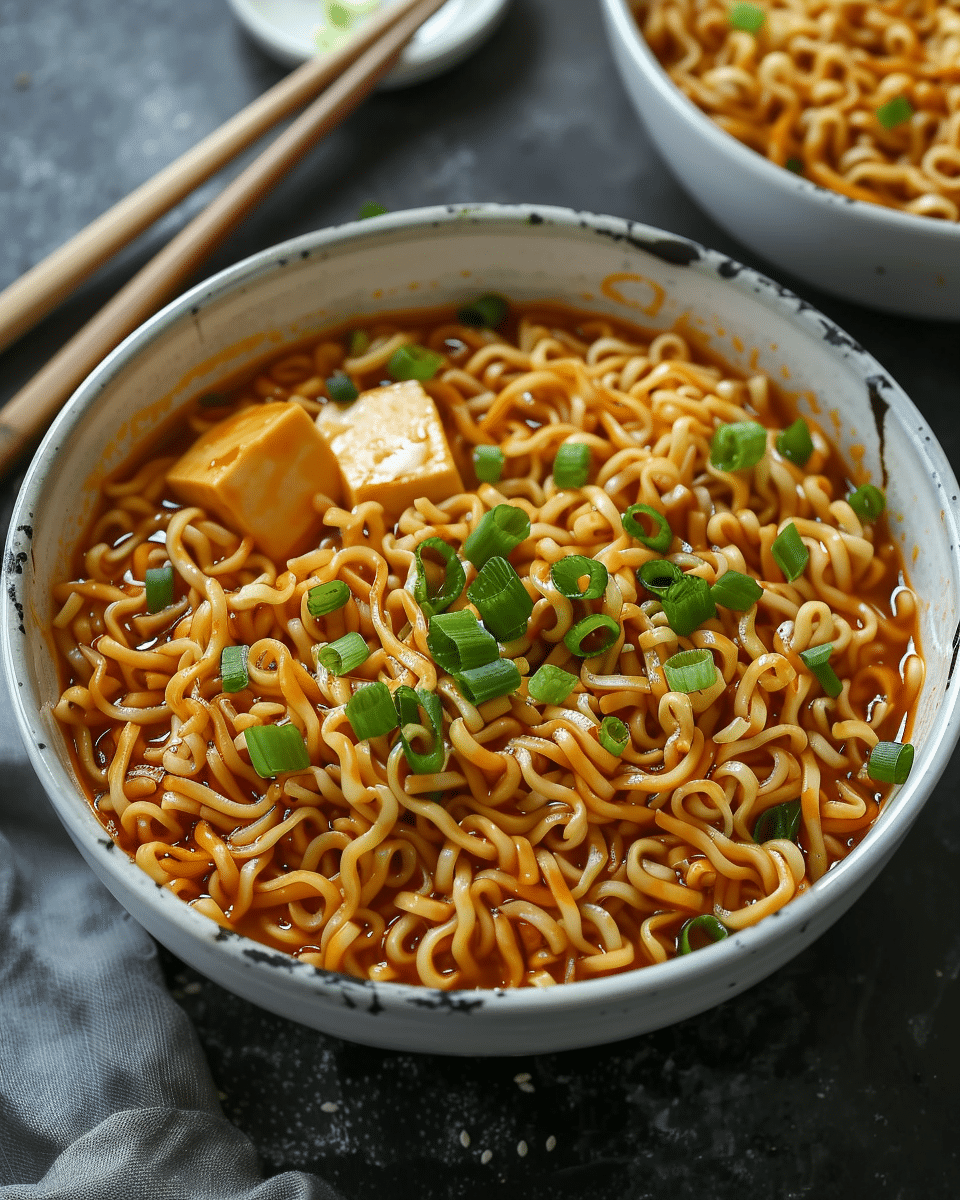 Easy Saucy Ramen Noodles