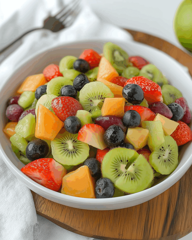 Fruit Salad with Honey Lime Dressing