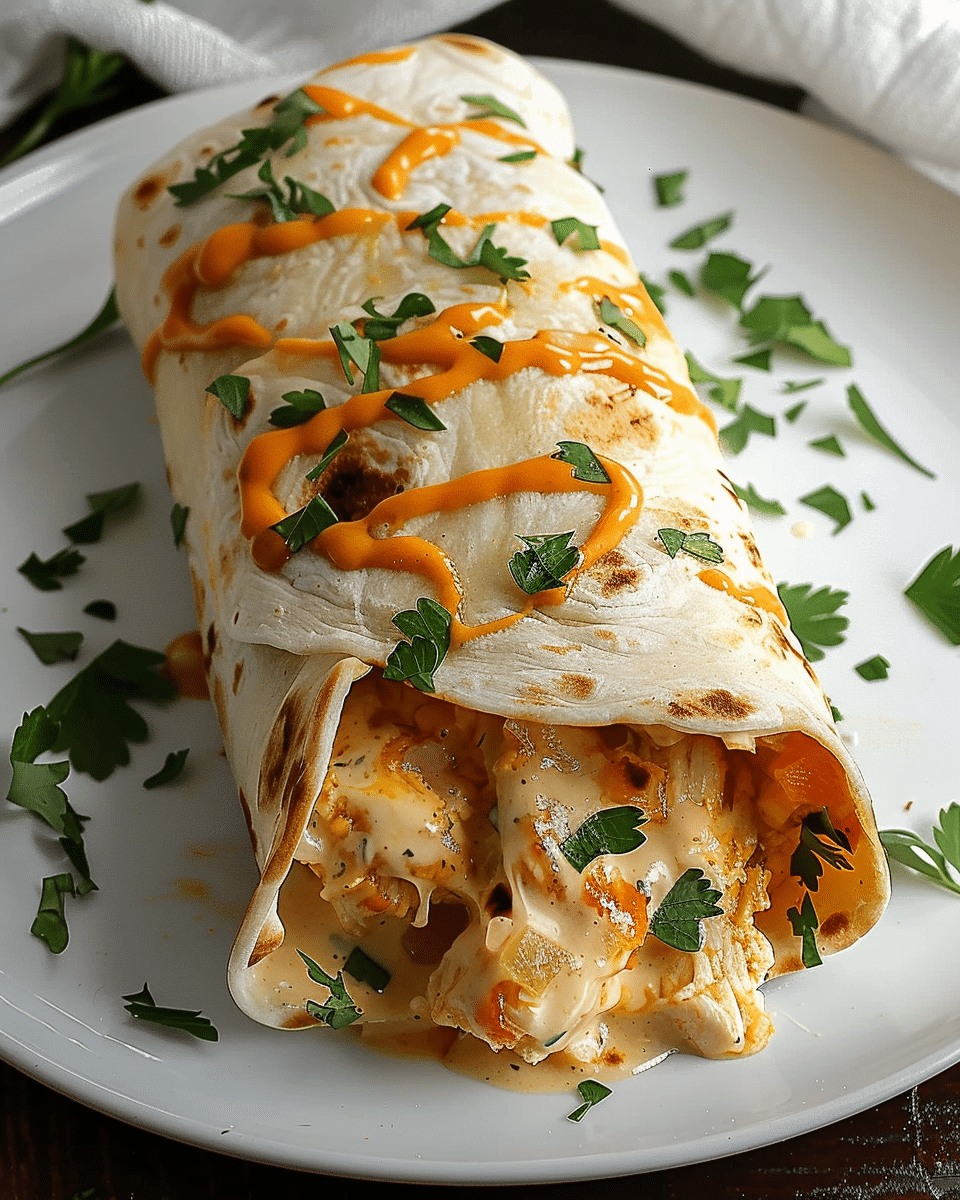 Garlic Parmesan Chicken Wraps
