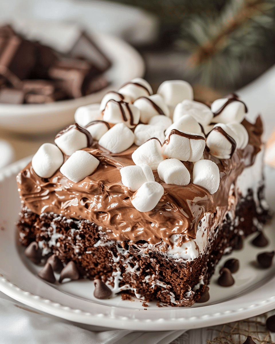 Hot Chocolate Poke Cake