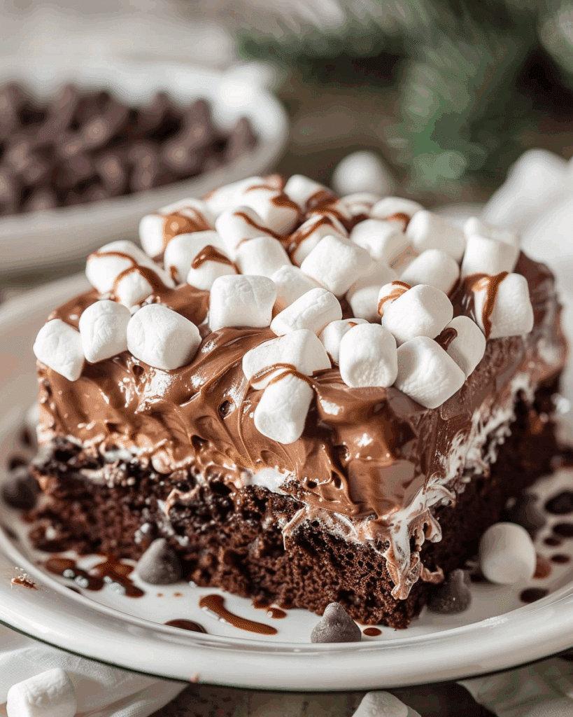 Hot Chocolate Poke Cake