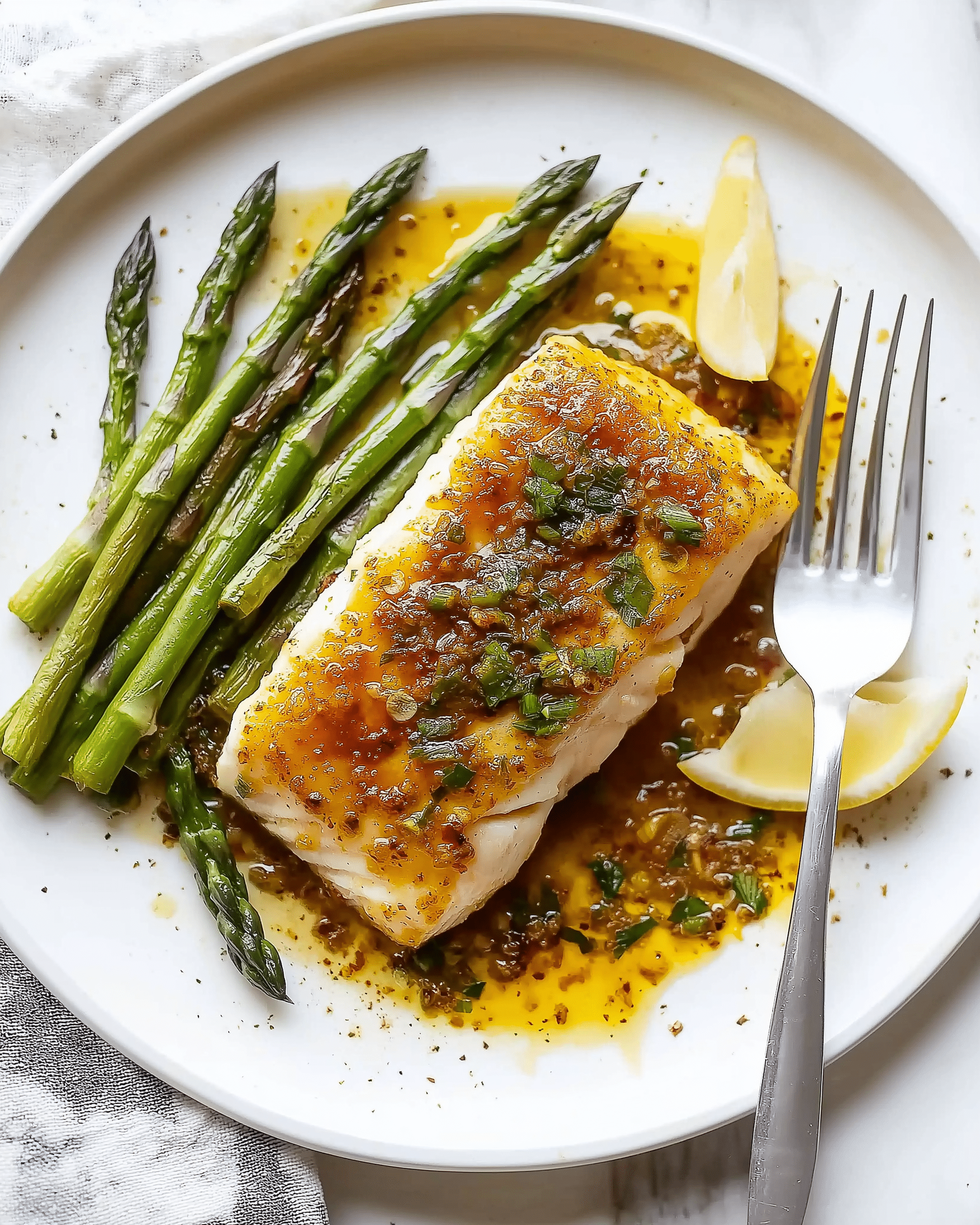 Pan-Seared Halibut with Browned Butter