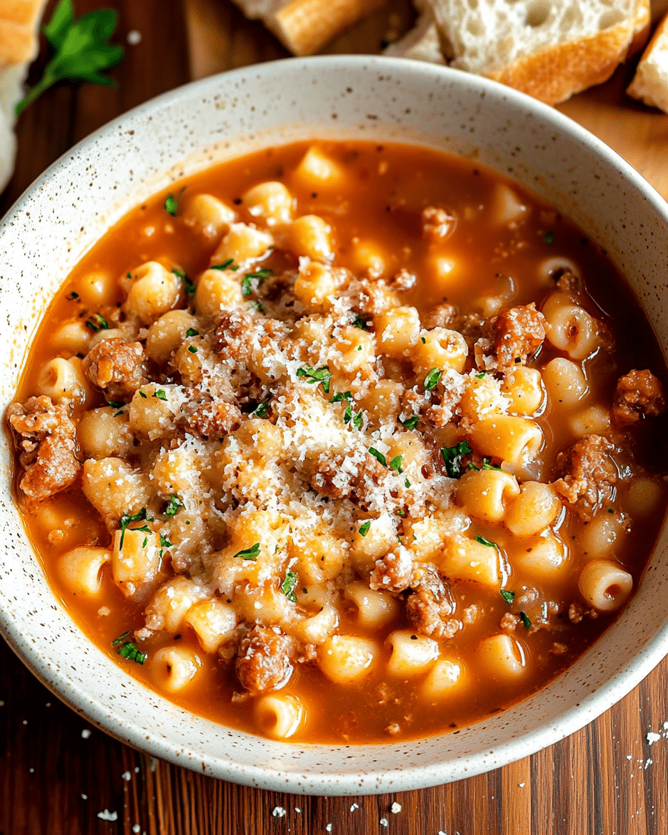 Pasta Fagioli with Turkey Sausage