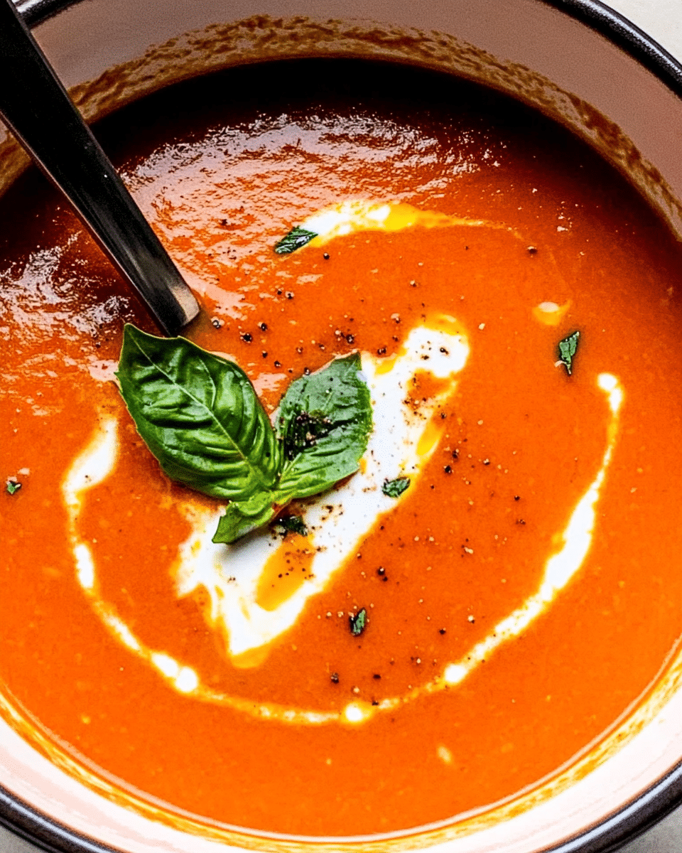 Roasted Tomato & Red Bell Pepper Soup