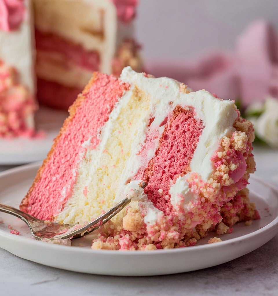 Strawberry Crunch Cake