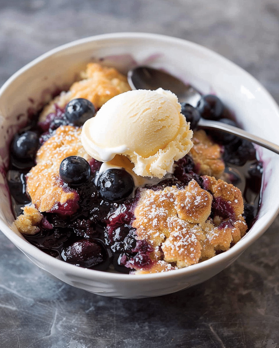 The Best Blueberry Cobbler