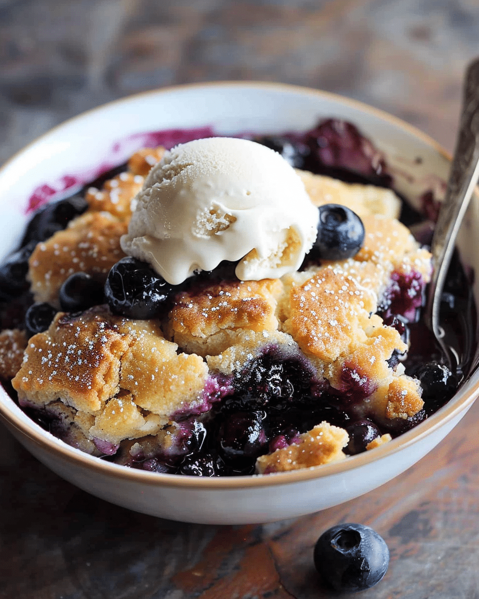 The Best Blueberry Cobbler