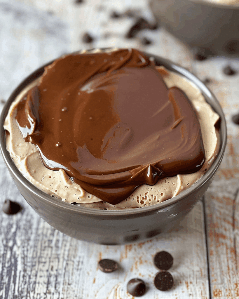 Vegan Peanut Butter Mousse with Chocolate Ganache