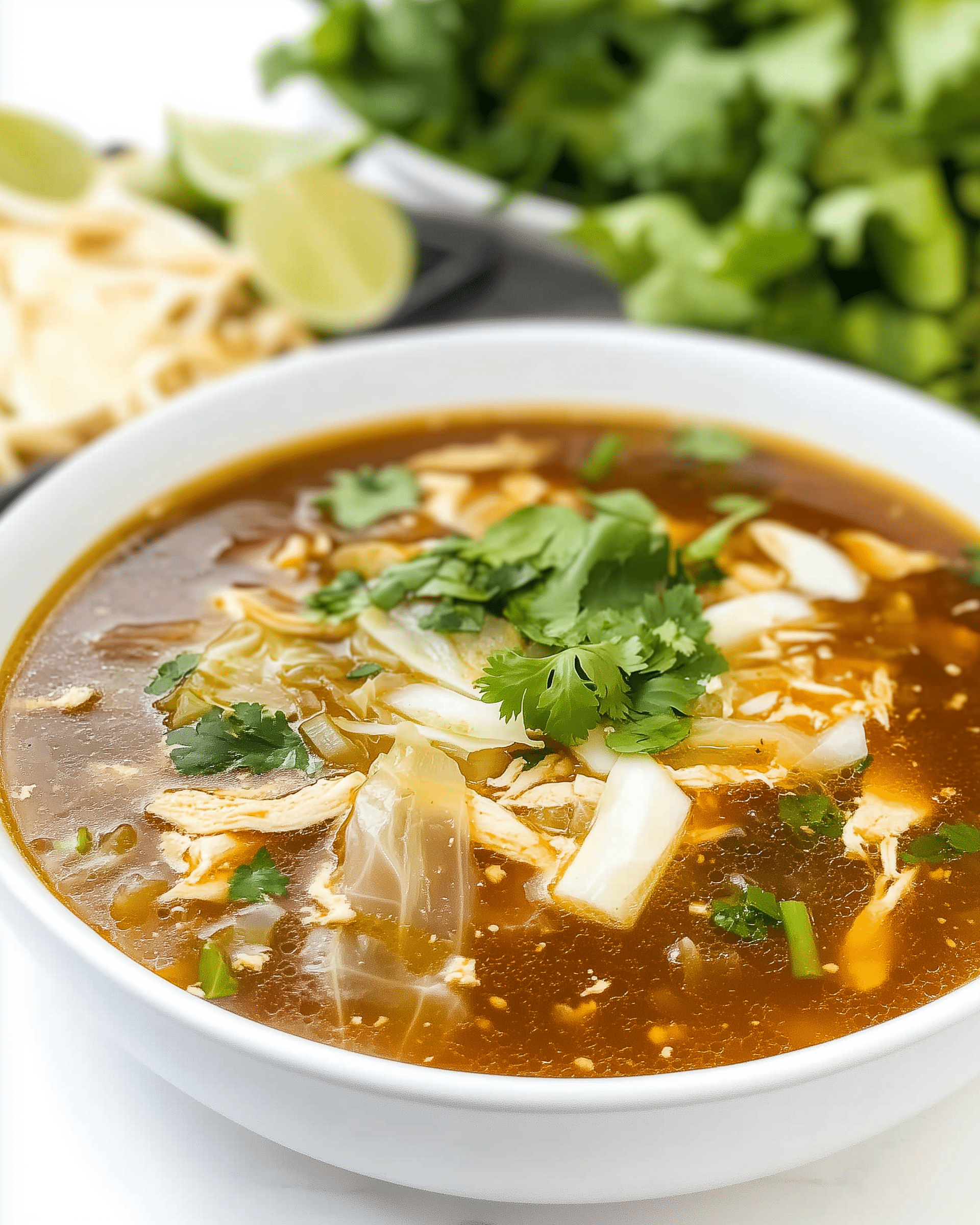 Asian Chicken Soup with Cabbage