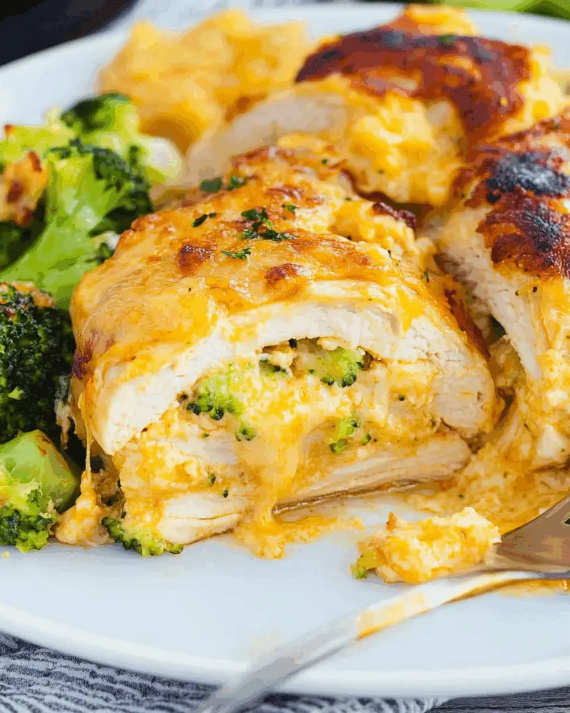 Broccoli Cheese-Stuffed Chicken