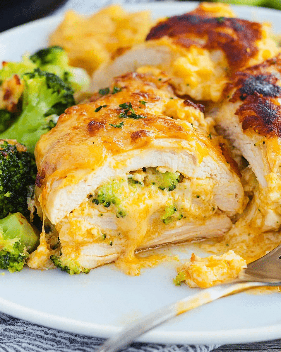 Broccoli Cheese-Stuffed Chicken