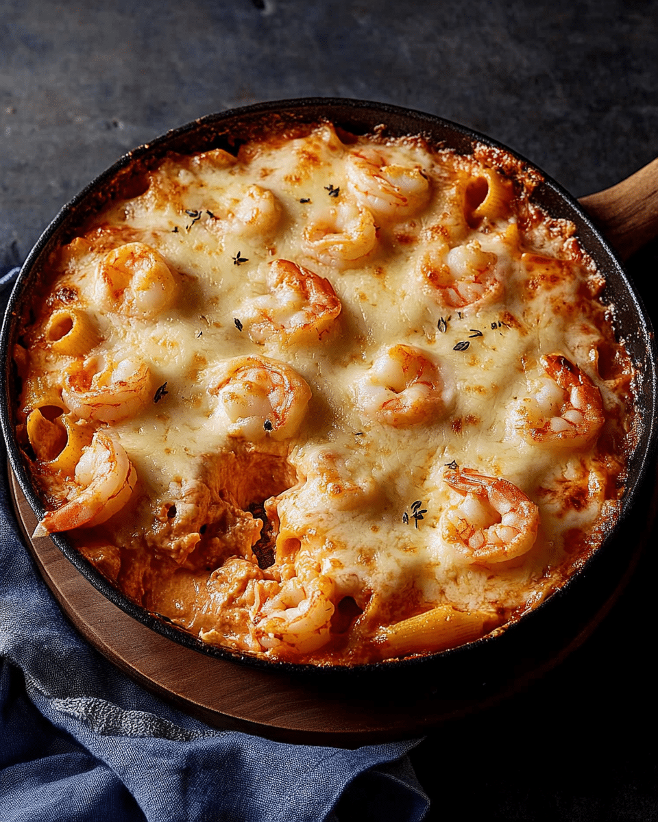 Cheese and Shrimp Pasta Bake