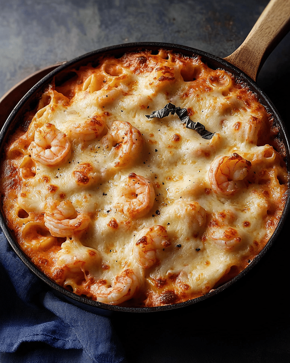 Cheese and Shrimp Pasta Bake