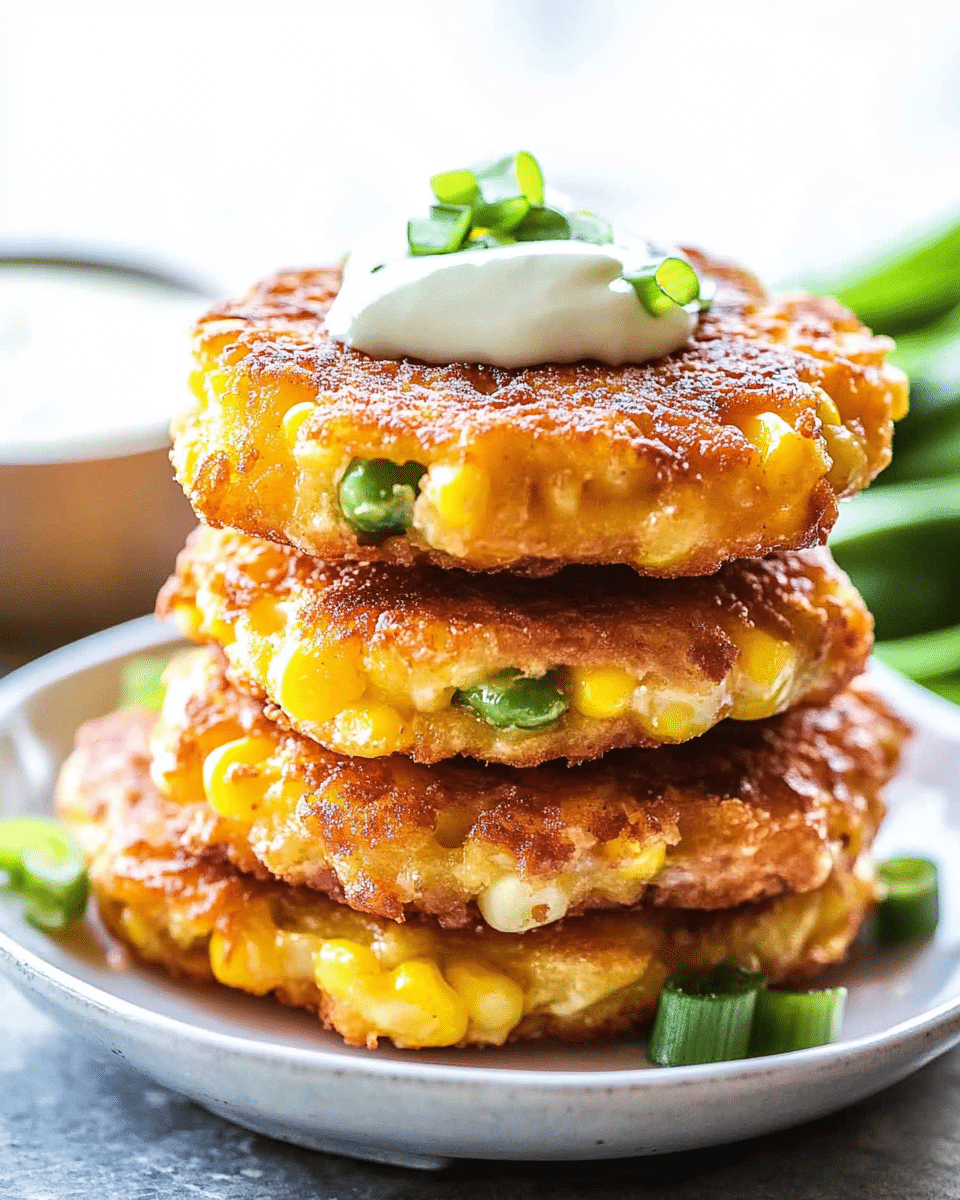 Cheesy Corn Fritters