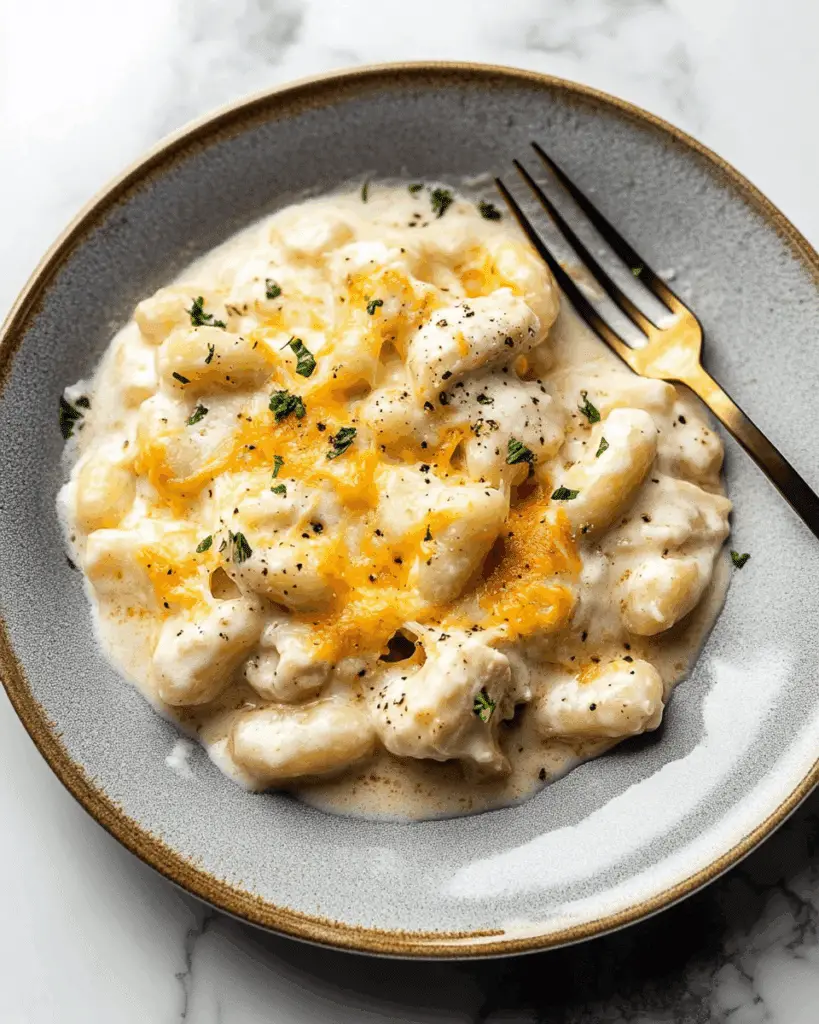 Chicken Alfredo Gnocchi Bake