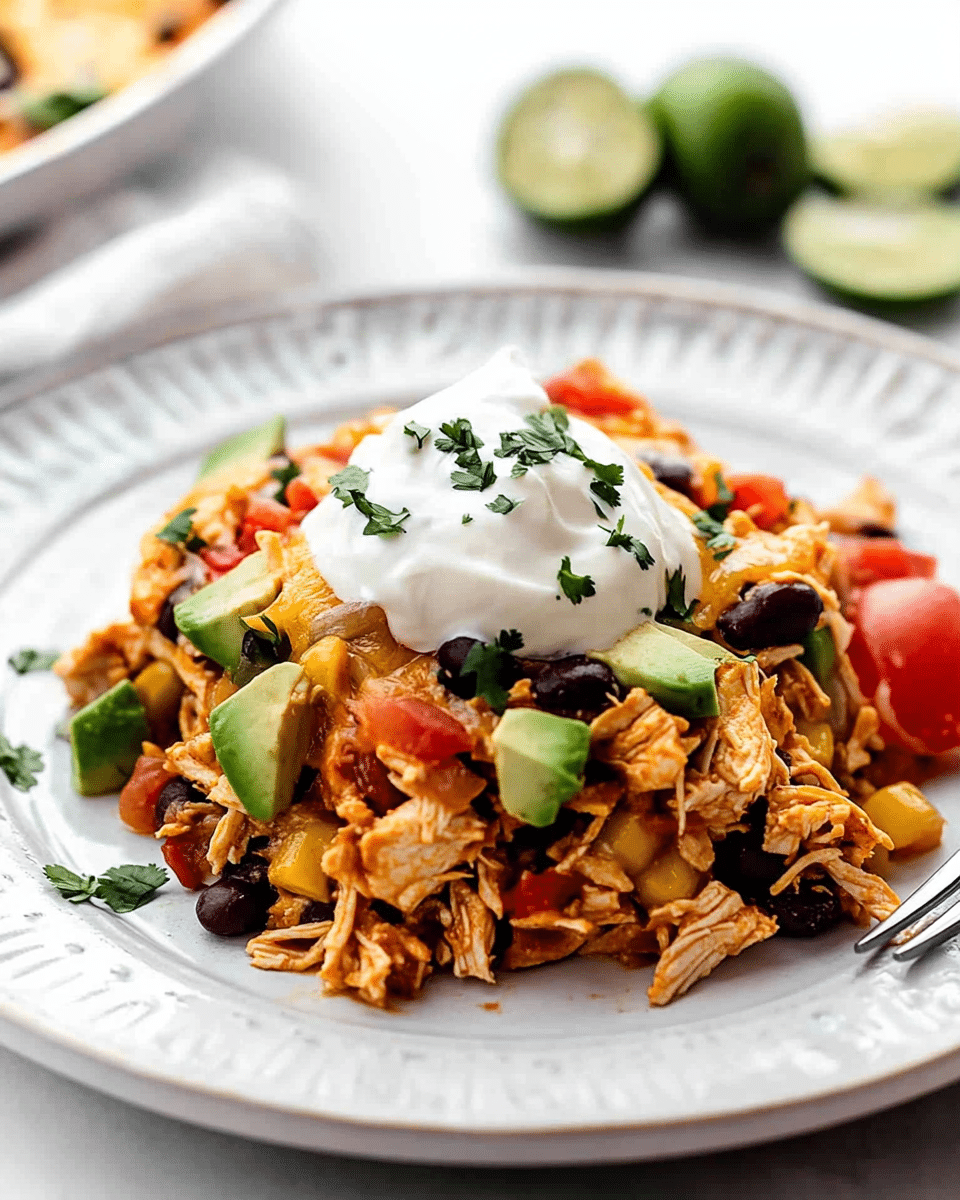 Easy Chicken Burrito Casserole