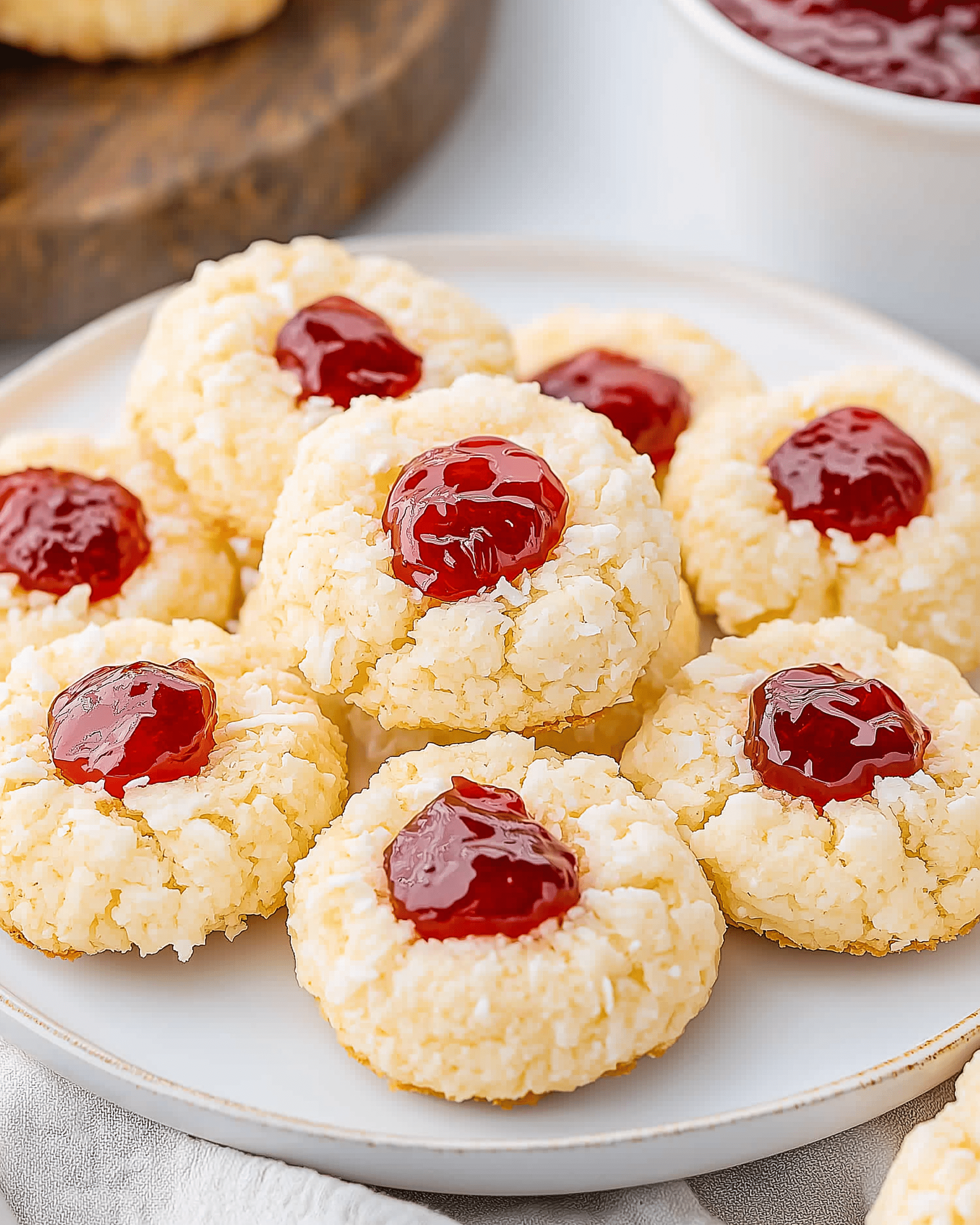 Coconut Thumbprint Cookies