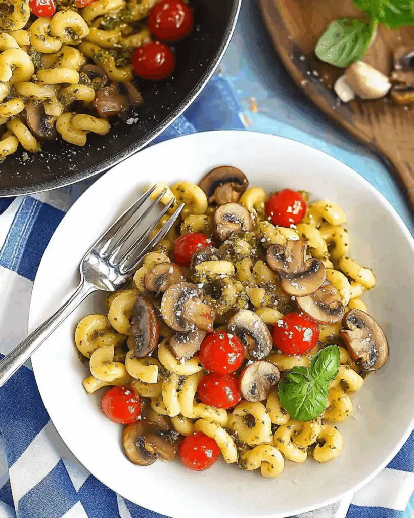 Easy Pesto Cavatappi
