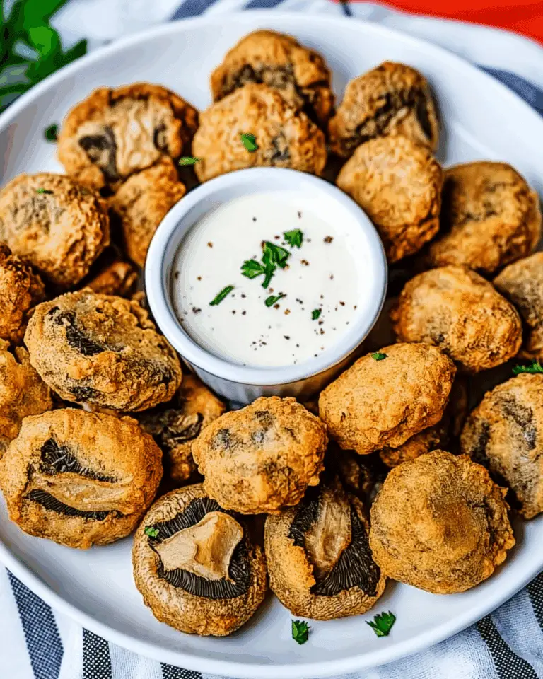 Fried Sliced Mushrooms with Ranch