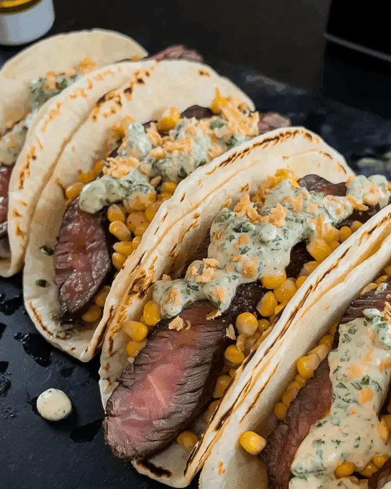Grilled Elote Steak Tacos