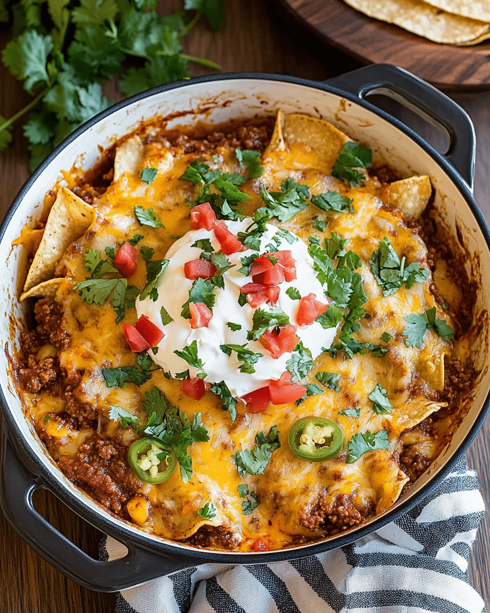 Ground Beef Enchilada Casserole