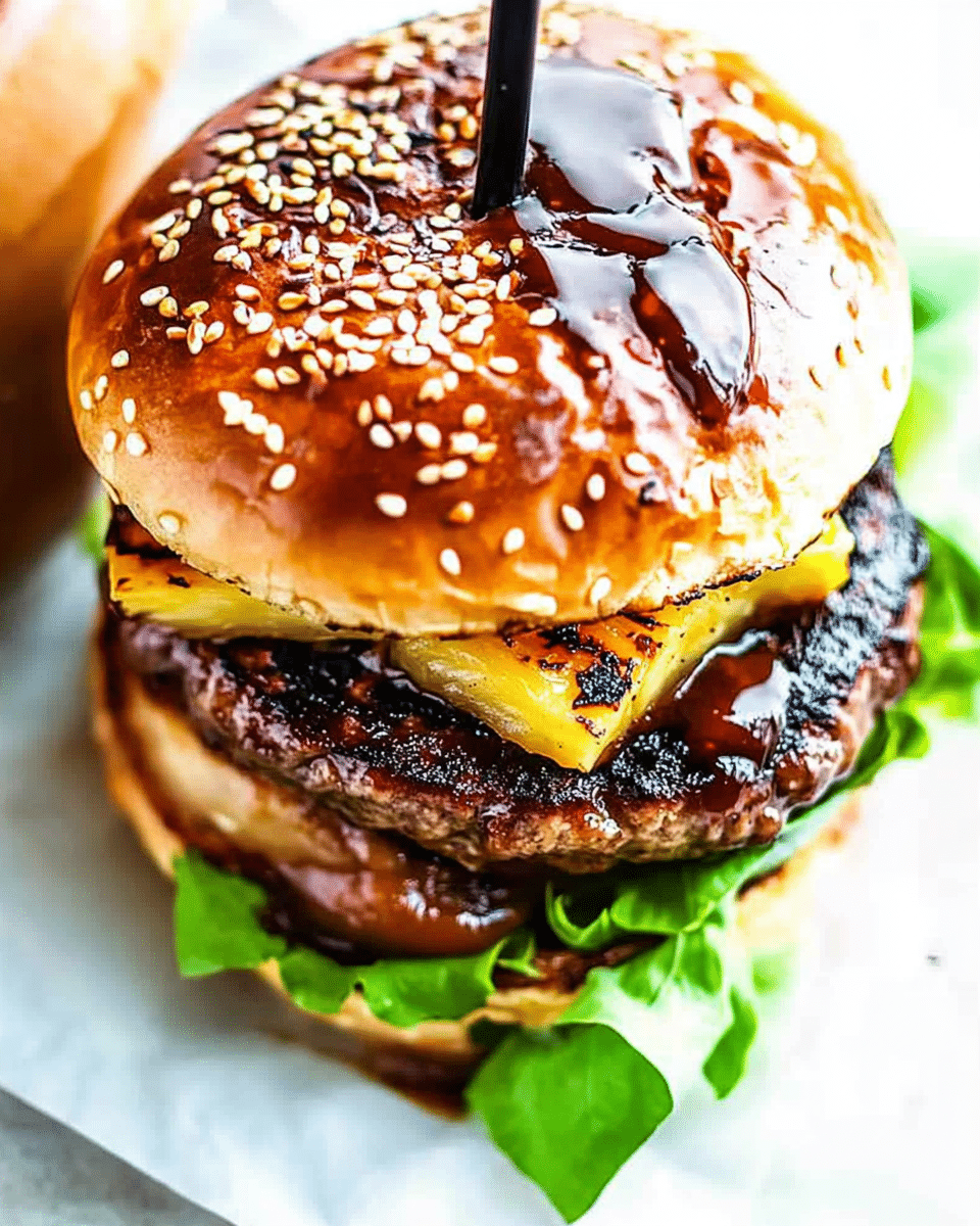 Hawaiian Teriyaki Beef Burgers