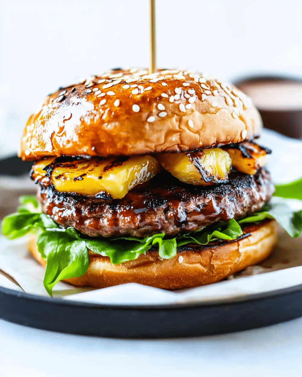 Hawaiian Teriyaki Beef Burgers