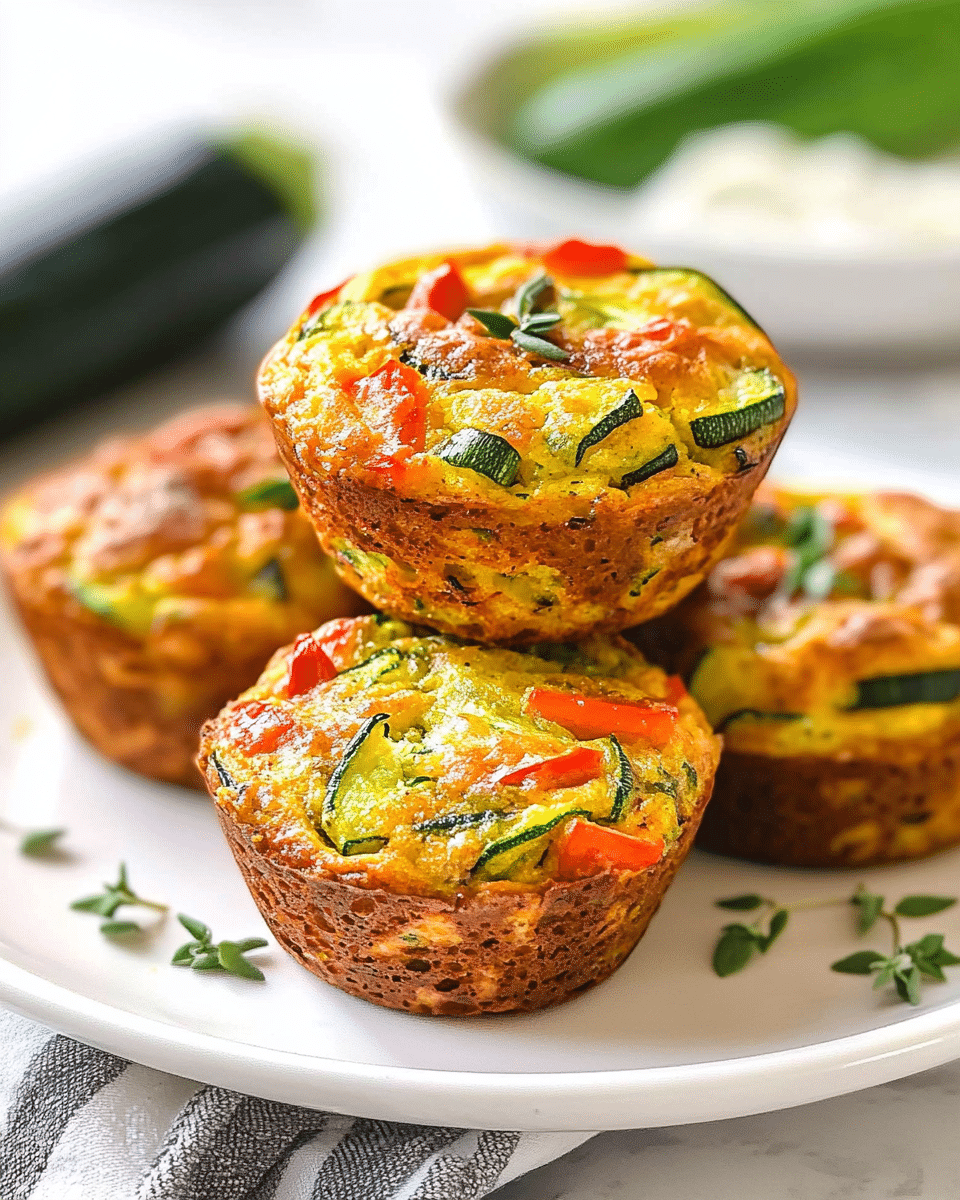 Red Pepper Zucchini Muffins