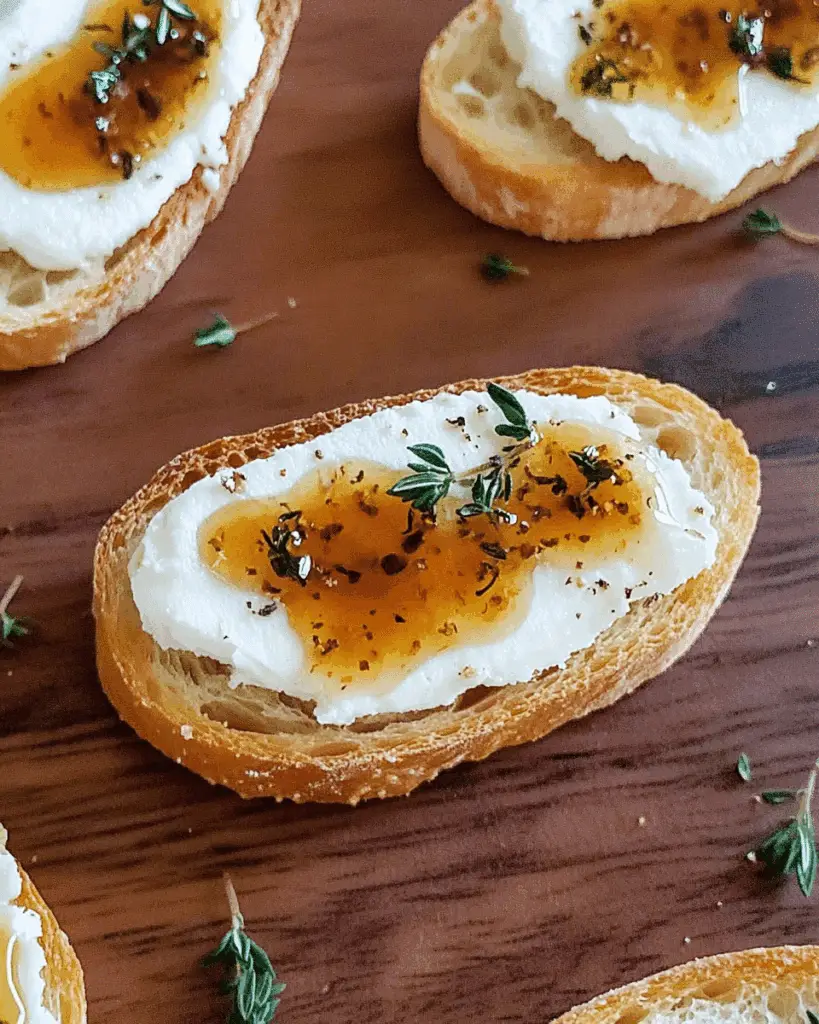 Honey & Goat Cheese Crostinis