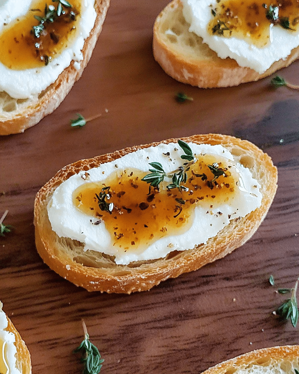 Honey & Goat Cheese Crostinis