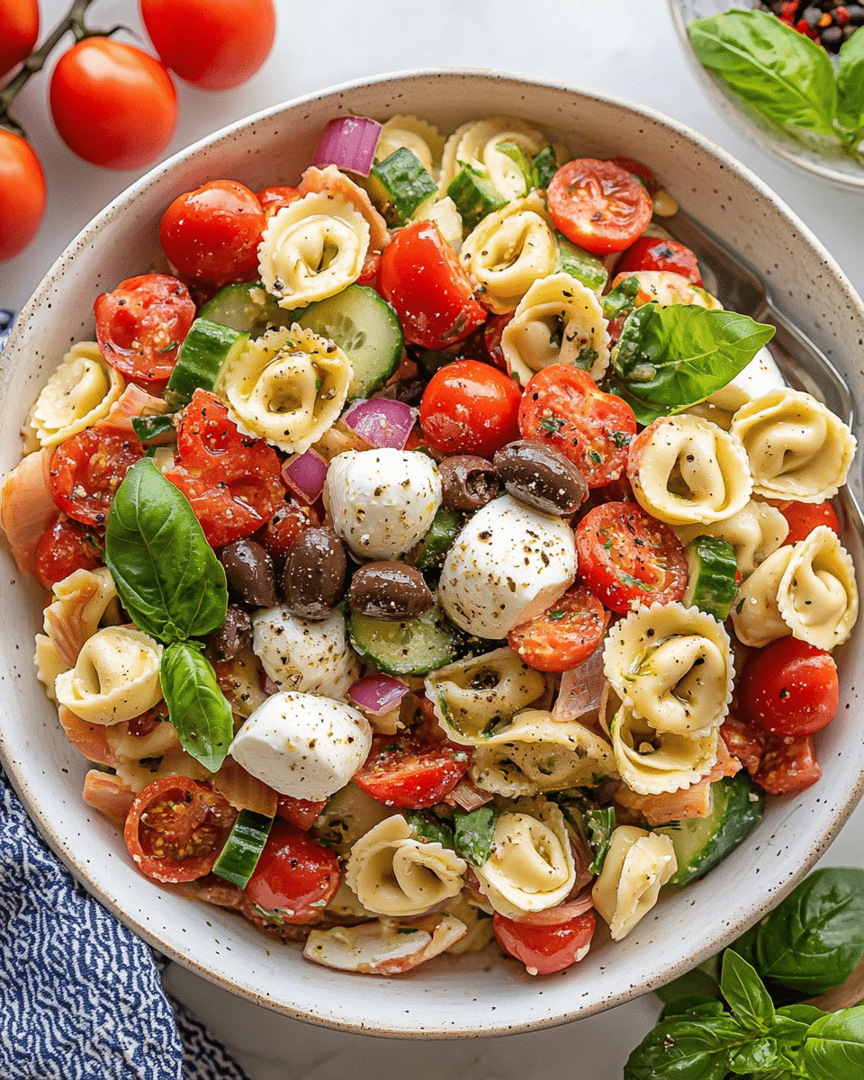Italian Tortellini and Veggie Pasta Salad