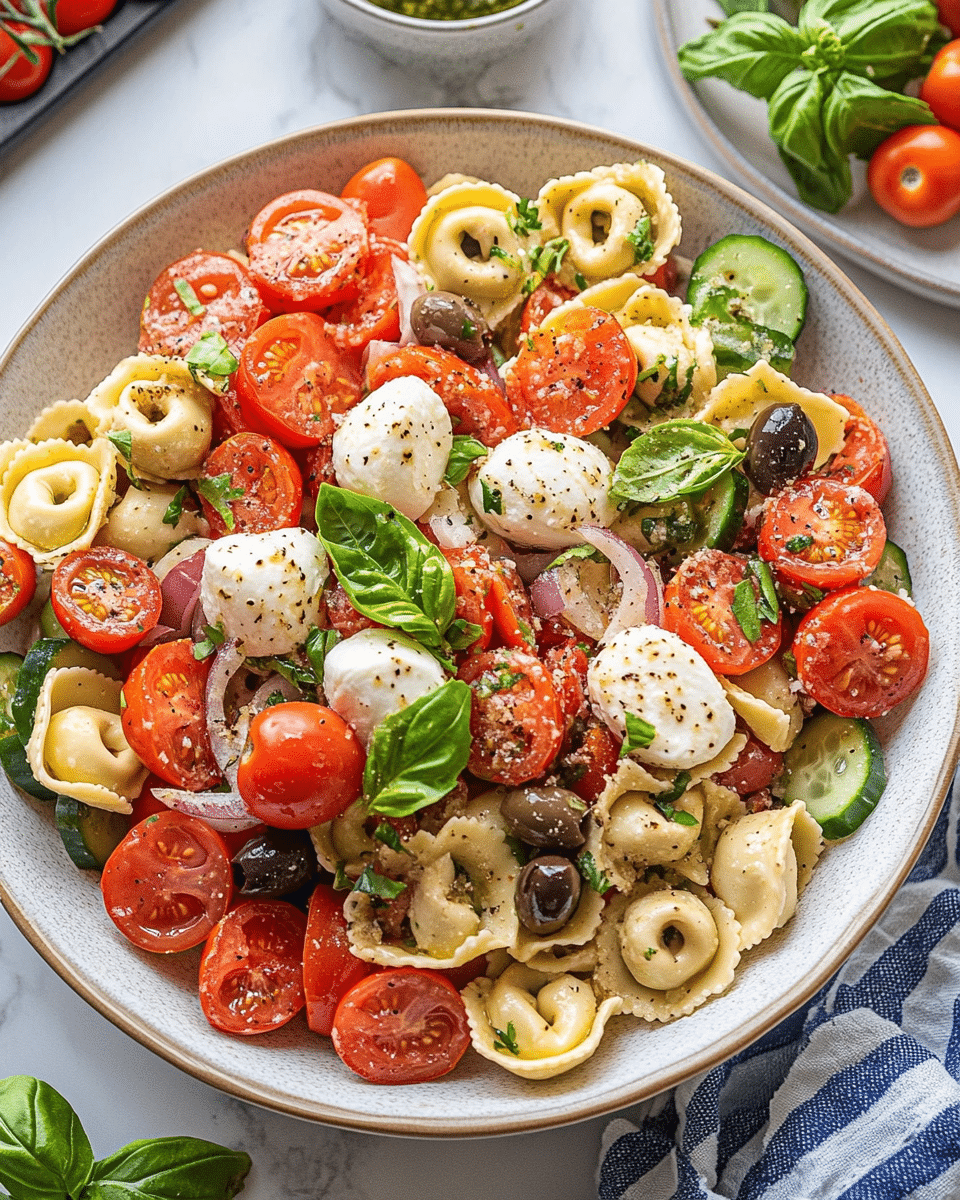 Italian Tortellini and Veggie Pasta Salad