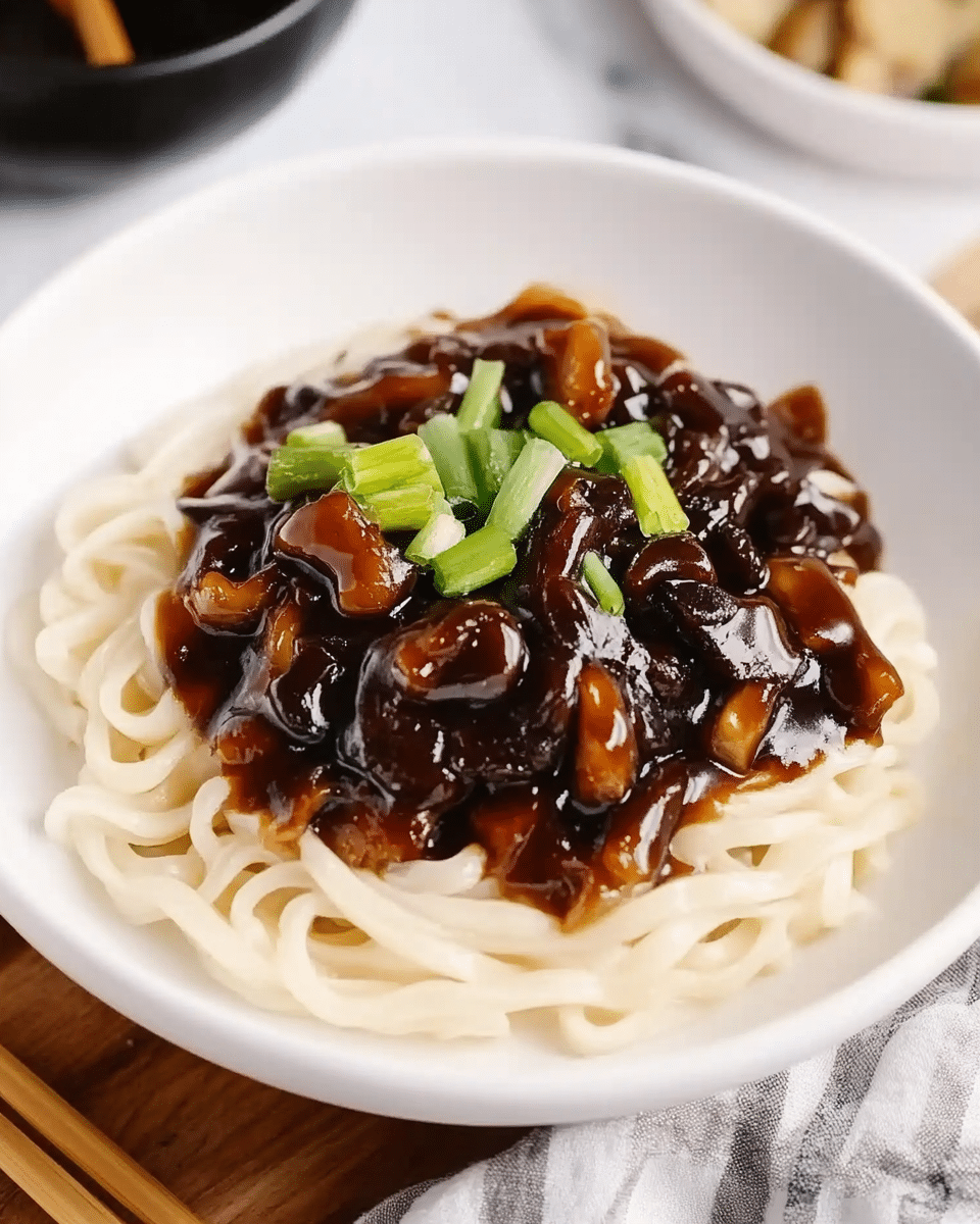 Jajangmyeon (Korean Black Bean Noodles)