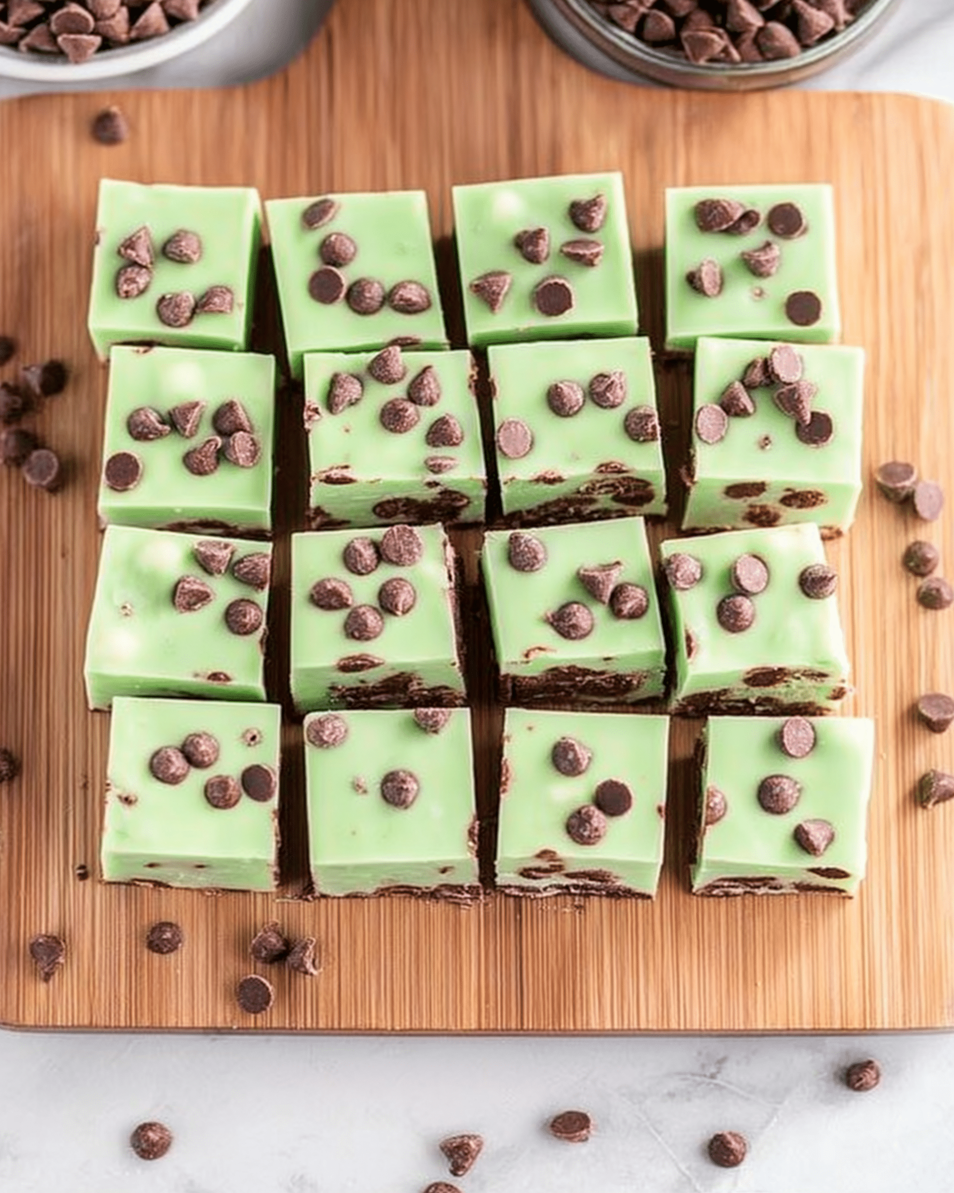 Mint Chocolate Chip Fudge