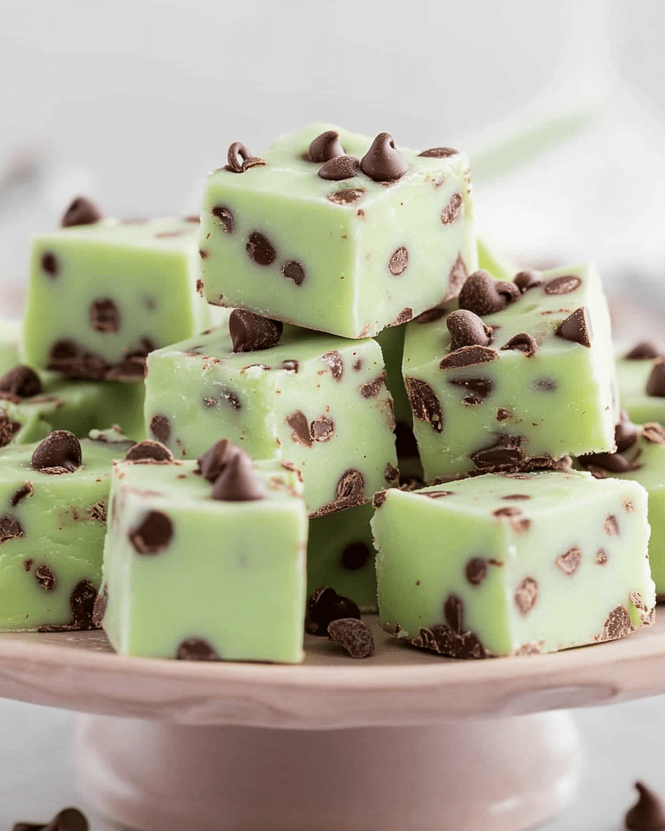 Mint Chocolate Chip Fudge