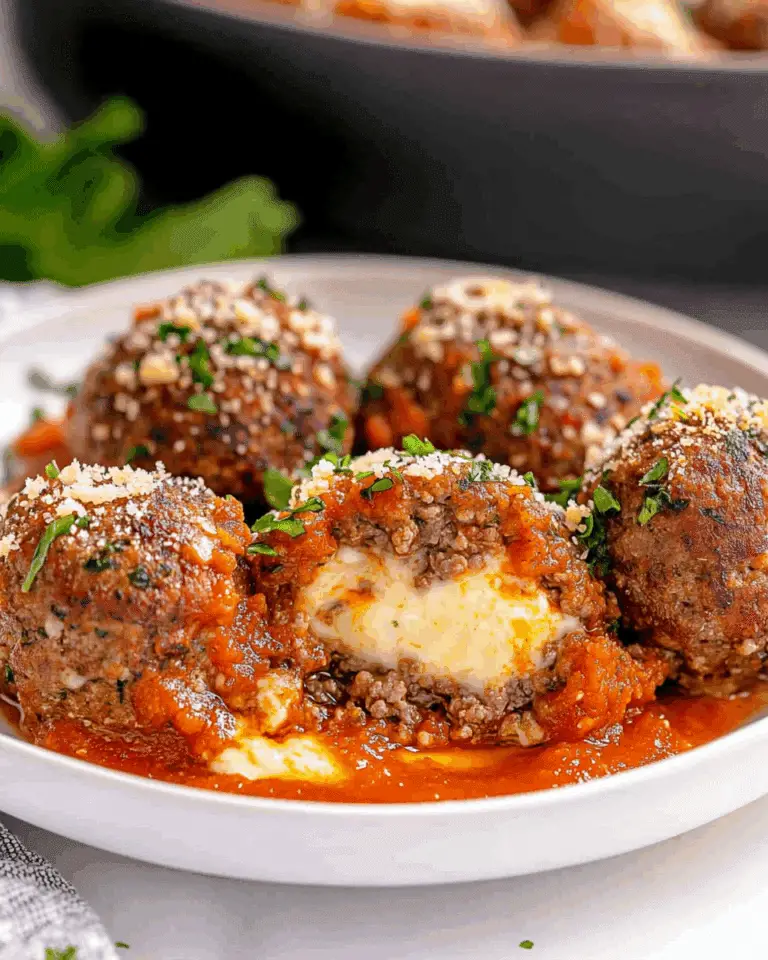 Mozzarella Stuffed Meatballs
