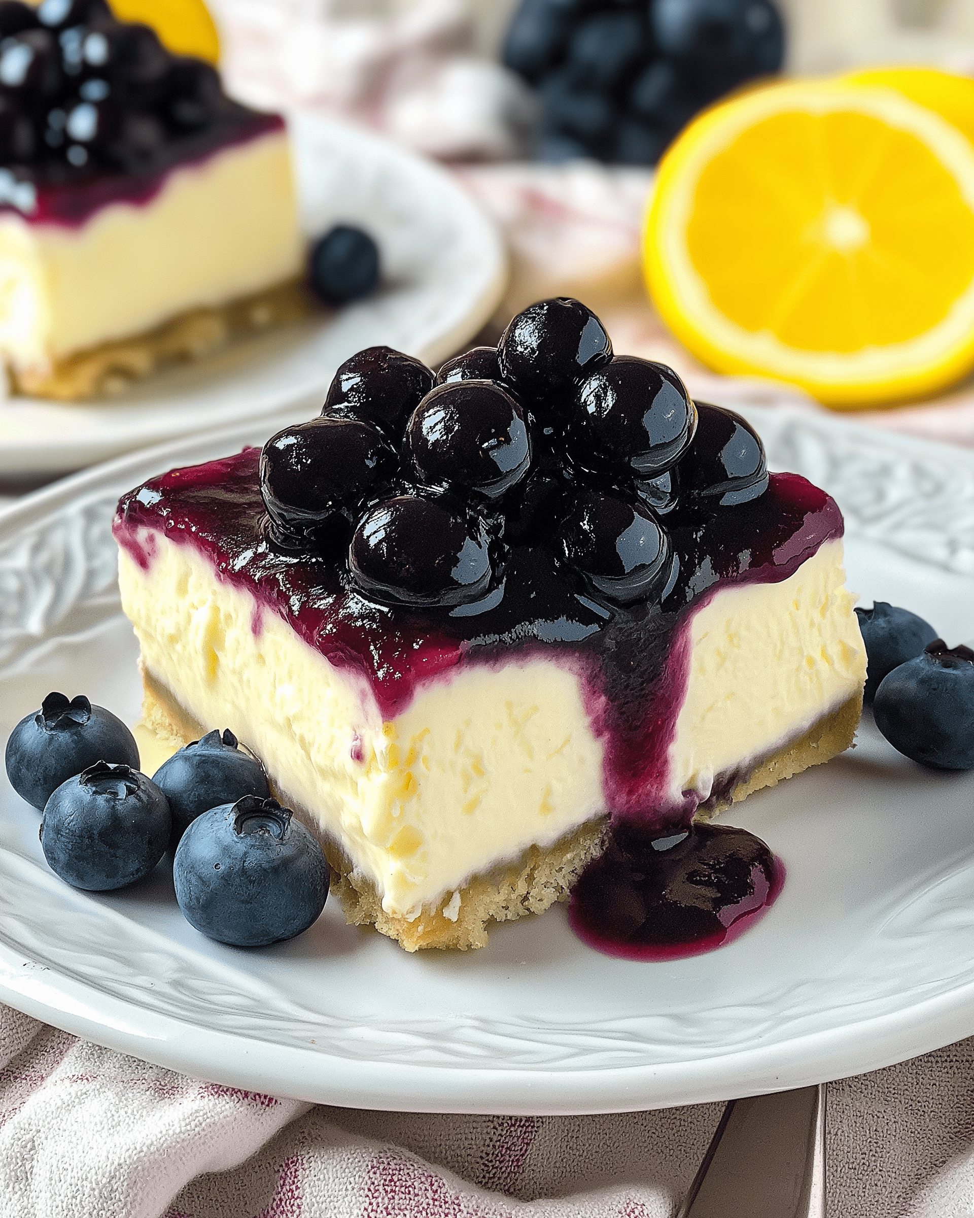 No Bake Blueberry Cheesecake