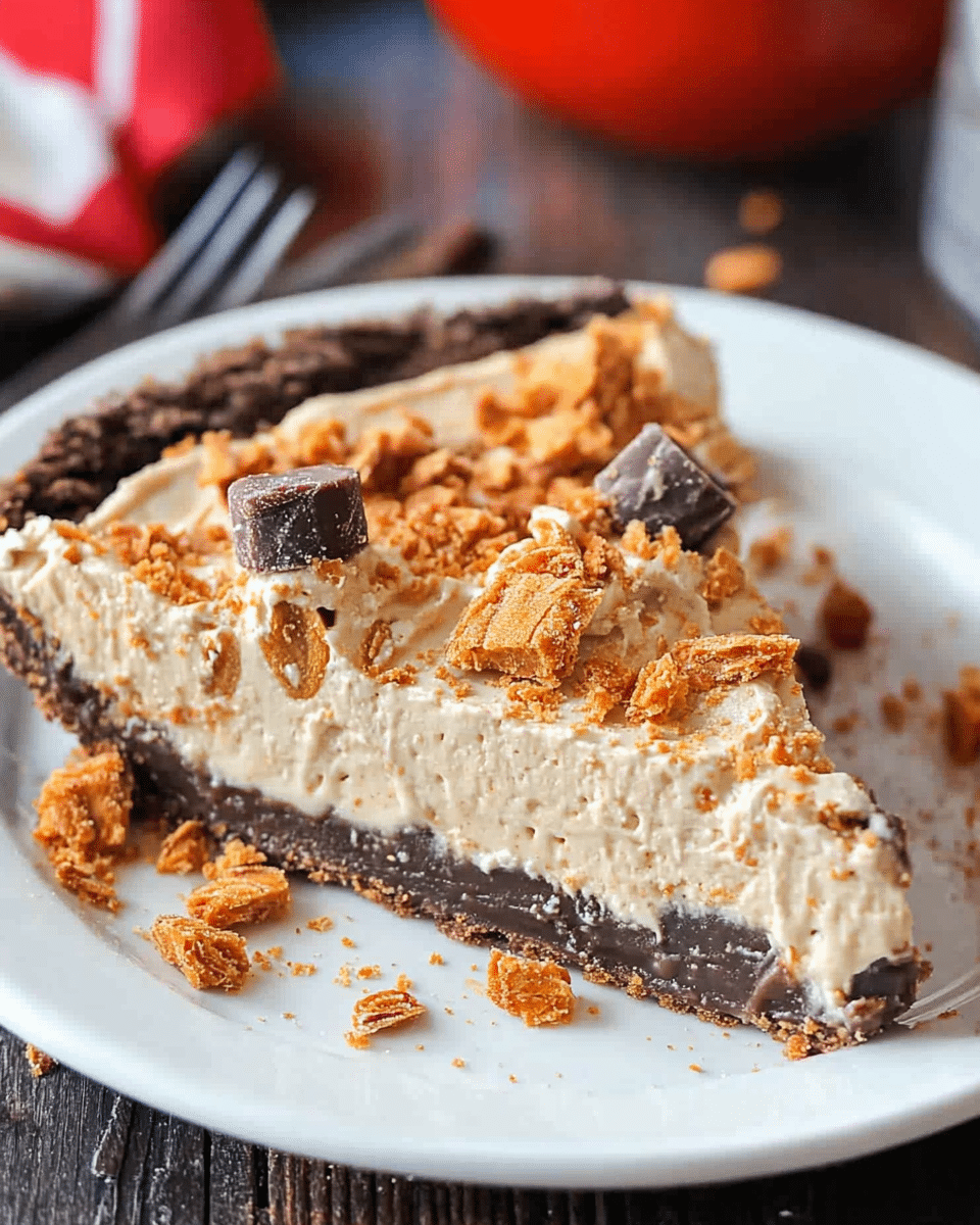 No-Bake Butterfinger Pie