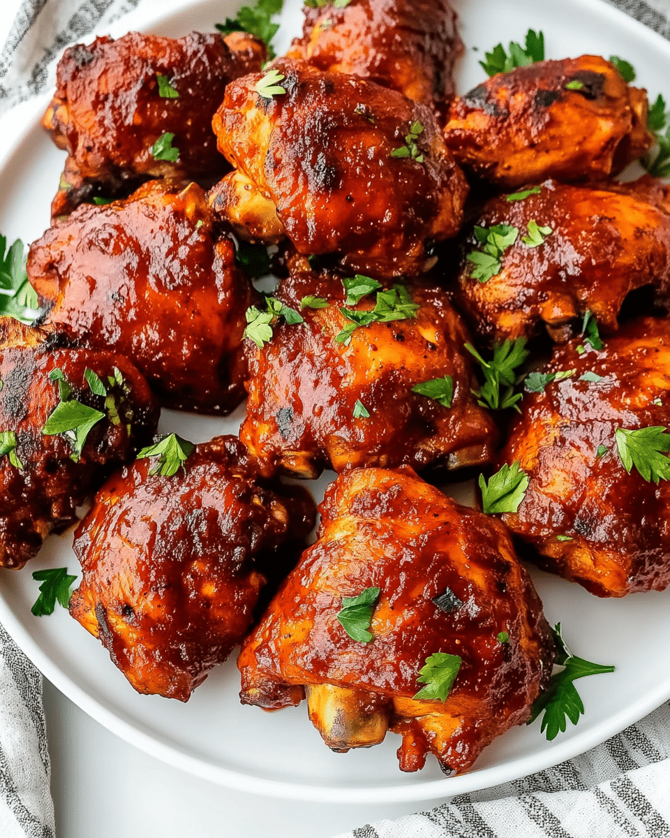 Oven Baked BBQ Chicken Thighs