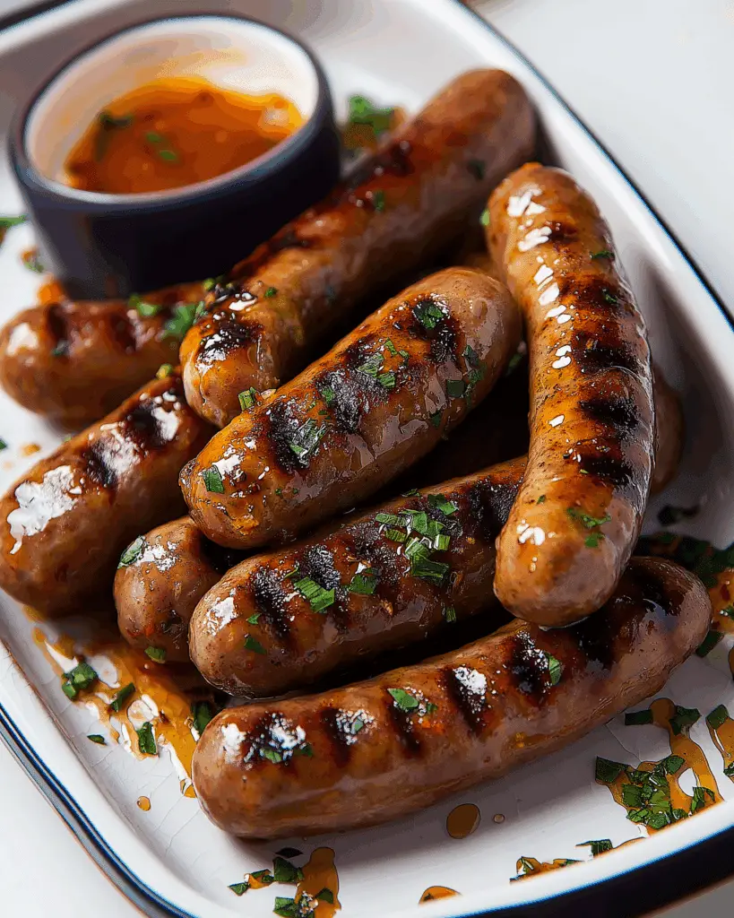 Oven Baked Glazed Honey Garlic Beef Sausages